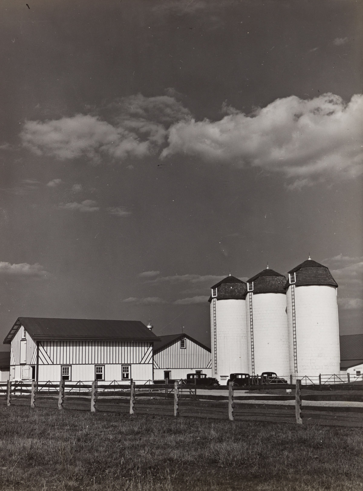 MARION POST WOLCOTT (1910-1990) Barn and Silos, York County, Pennsylvania * City Jail, Mississippi Delta.